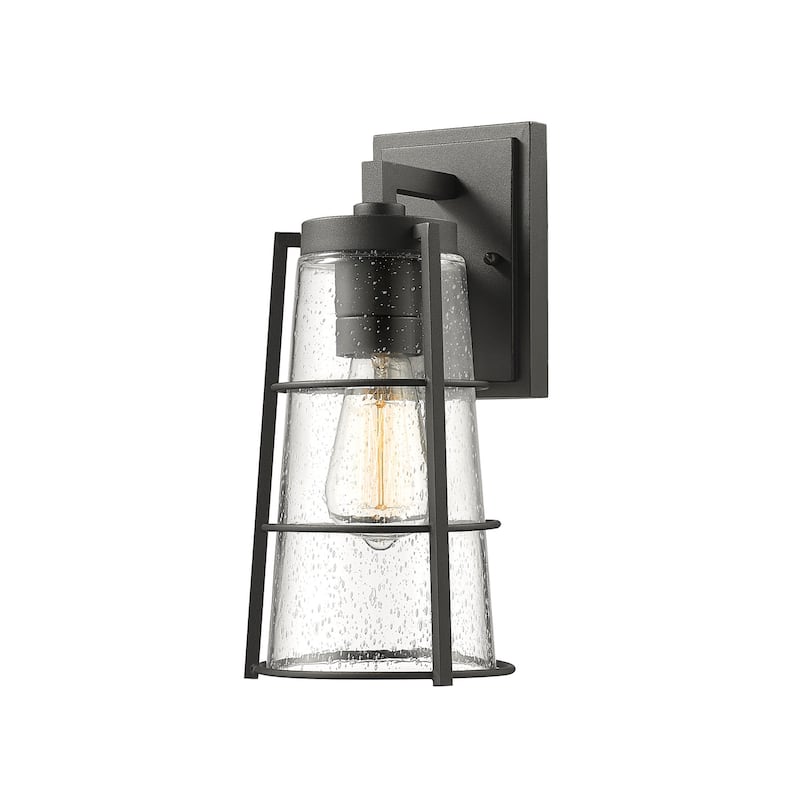 Z-Lite Helix 13" Tall Outdoor Wall Sconce - Black