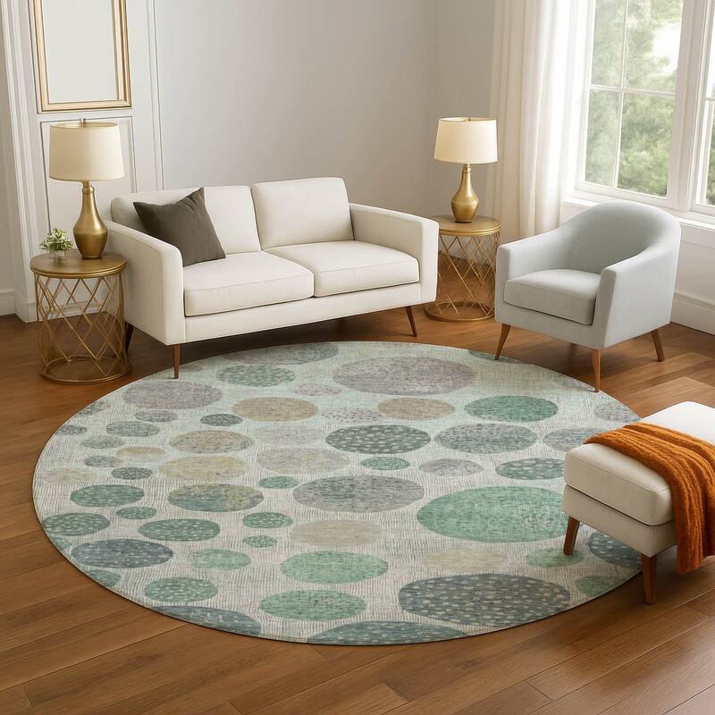 Premium Washable Super Soft Casual Contemporary Mayfield Rug - Sage - 8' x 8'