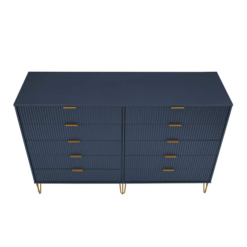 Manhattan Comfort Dumbo Modern 10-Drawer Double Tall Dresser