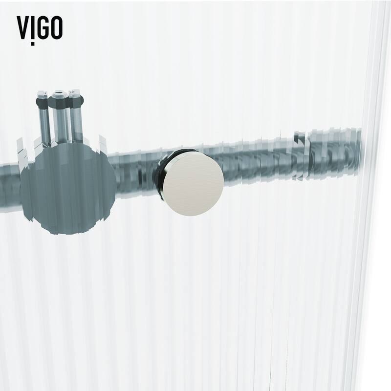 VIGO Elan 56" to 60" W x 74" H Frameless Sliding Shower Door