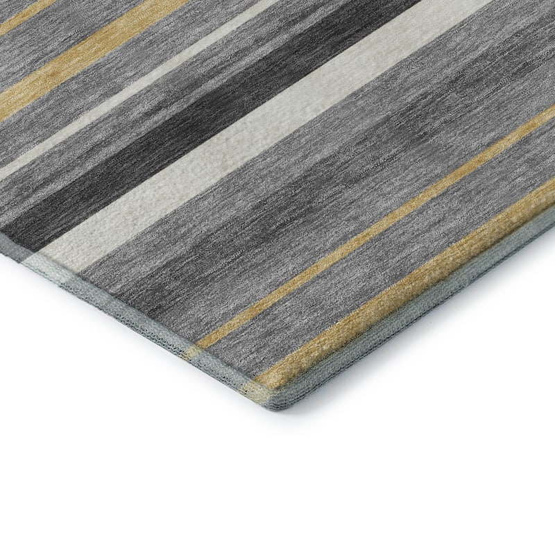 Premium Washable Super Soft Sophisticated Stripe Mayfield Rug