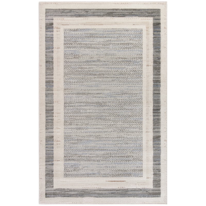 Nourison Serenity Home Indoor Geometric Area Rug - 3' 11" x 5' 11" - Grey/Ivory - Rectangle