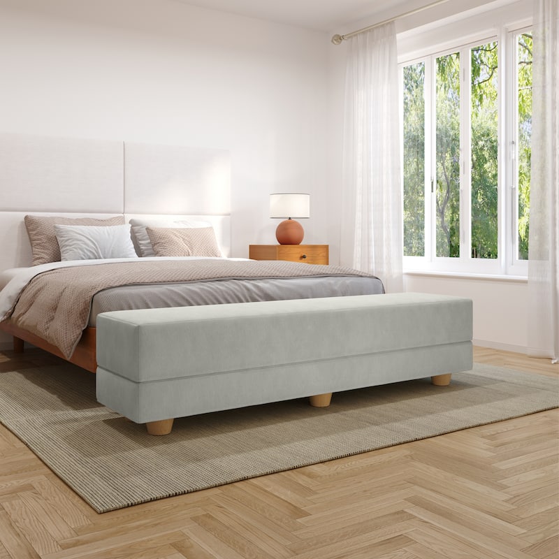 Jaxx Camden Convertible Bed Bench / Fold-Out Twin Guest Bed - Ice