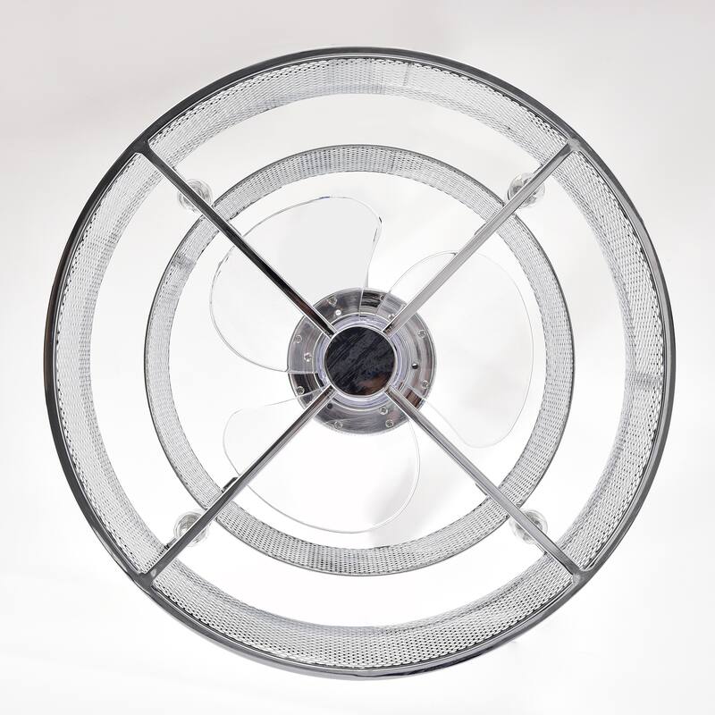 20.4'' 3 ABS Fan Blades Dual Shade Modern Ceiling Fan with Remote Control, Noiseless Reversible AC Motor,Chrome