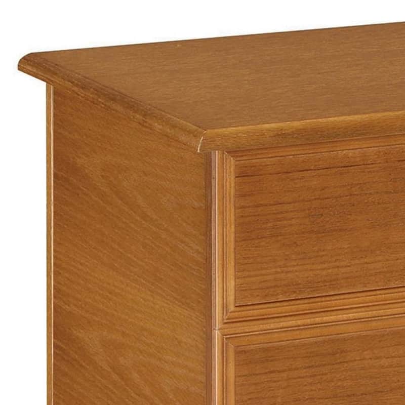 Chest with Molded Details and Lift Top Hidden Storage, Brown