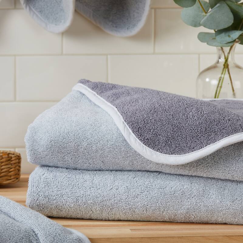 Luxurious Cotton Two-Toned Reversible Towel Set