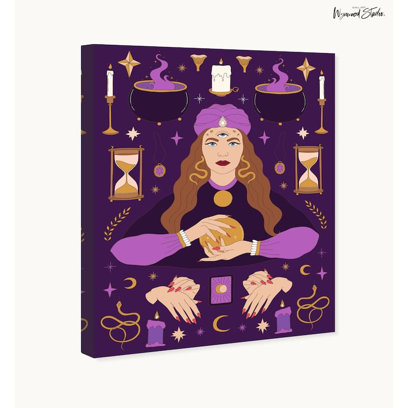 Wynwood Studio Canvas Entertainment and Hobbies Gipsy s Premonitions Purple Modern & Contemporary Wall Art Canvas Print