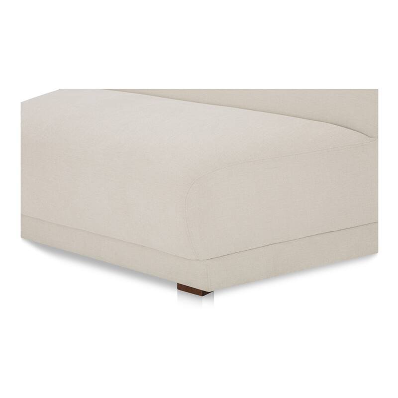 NADAAL STUDIOS Solace Wedge Slipper Chair, Contemporary Modular Design, Deep Foam & Fiber Cushioning, Plinth Base, White