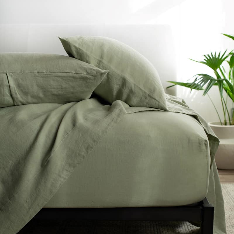 100% French Linen Sheet Set by BOKSER HOME