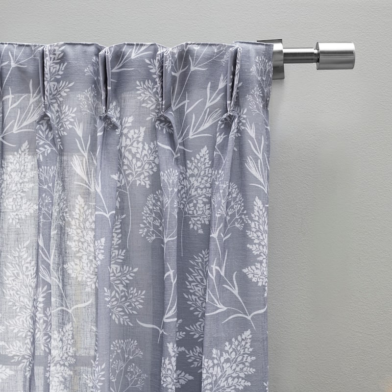 Wild Meadows Floral Pinch Pleat w/Back Tabs Patio Curtain Panel