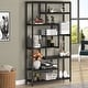 preview thumbnail 20 of 27, 8-Shelves Staggered Bookshelf Industrial Etagere Bookcase