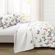 preview thumbnail 6 of 9, Lush Decor Flutter Butterfly 3-piece Quilt Set