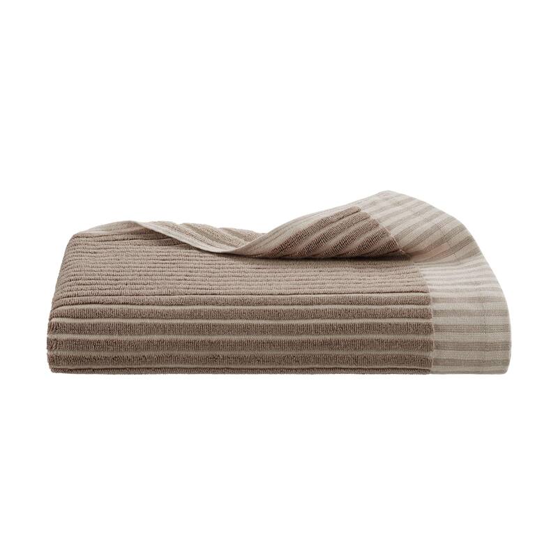 Martex Sculpted Stripe Tan Bath Towel