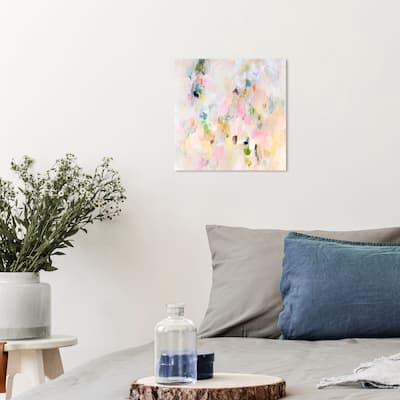 Wynwood Studio Canvas Abstract Garden of Hope I Pink and Light Pink Modern & Contemporary Wall Art Canvas Print