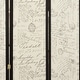 preview thumbnail 3 of 3, 3 Panel Screen in French Script and Black