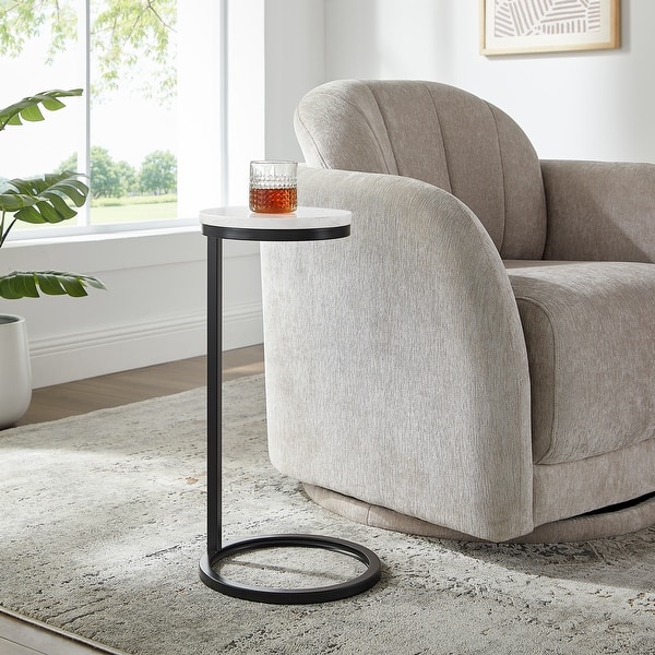 slide 2 of 8, Cerro Round Metal Accent Table