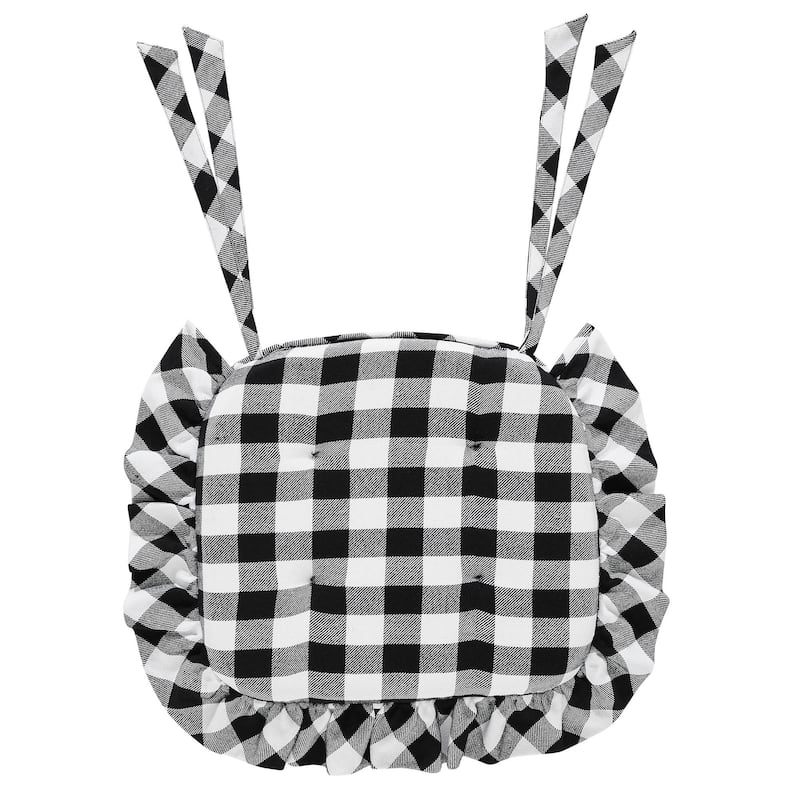 Annie Buffalo Check Ruffled Chair Pad