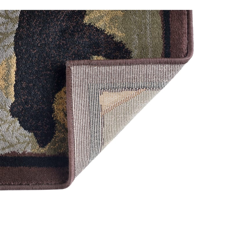 Area Rug & Runner - Lodge Cabin Farmhouse Rugs for Living Room Bedroom Dining Room Kitchen 2x3 / 3x8 / 5x7 / 8x10 / 9x12 / Round