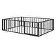 preview thumbnail 19 of 30, Full Size Metal Floor Bed Frame with Fence and Door for Kids' Bedroom