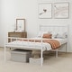 preview thumbnail 4 of 19, alazyhome Classic Metal Platform Bed Frame Steel Slat Support, Black