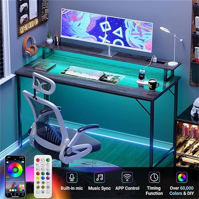 Computer Desk with Power Outlets