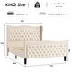 preview thumbnail 4 of 10, King Size Upholstered Platform Bed with Velvet Headboard and Lift-Up Storage, Sturdy Pine