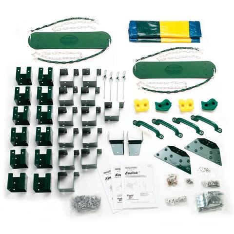 Kodiak Swing Set DIY Hardware Kit (Lumber and Slide Not Included) - 21.5'x17'x13'