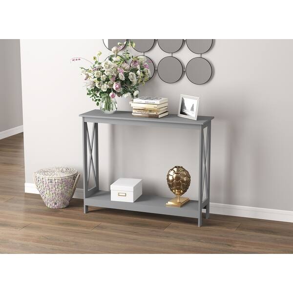 Console Table 39 5l Light Grey 1 Shelf 39 5 X 11 75 X 31 5 Overstock 31748737