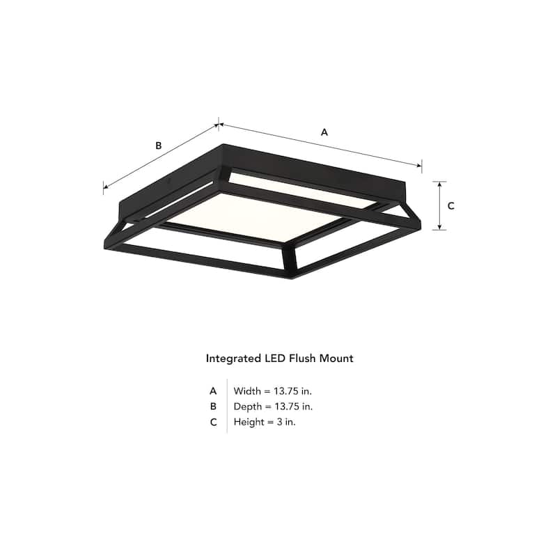 Designers Fountain EV1589C3 Terrace 14" Wide Integrated LED Flush