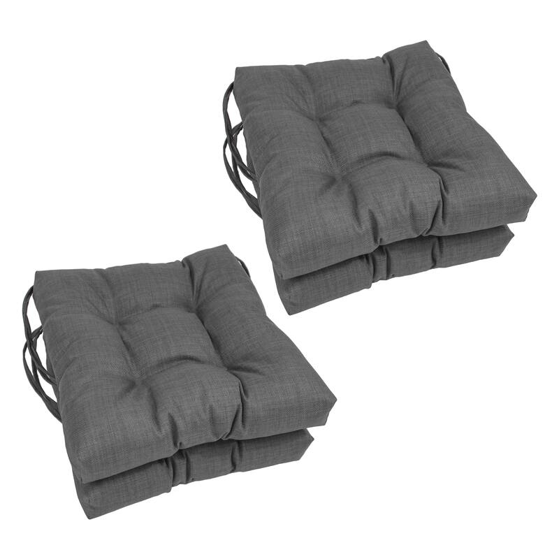 16-inch Square Indoor/Outdoor Chair Cushions (Set of 4) - 16 x 16 - Cool Grey