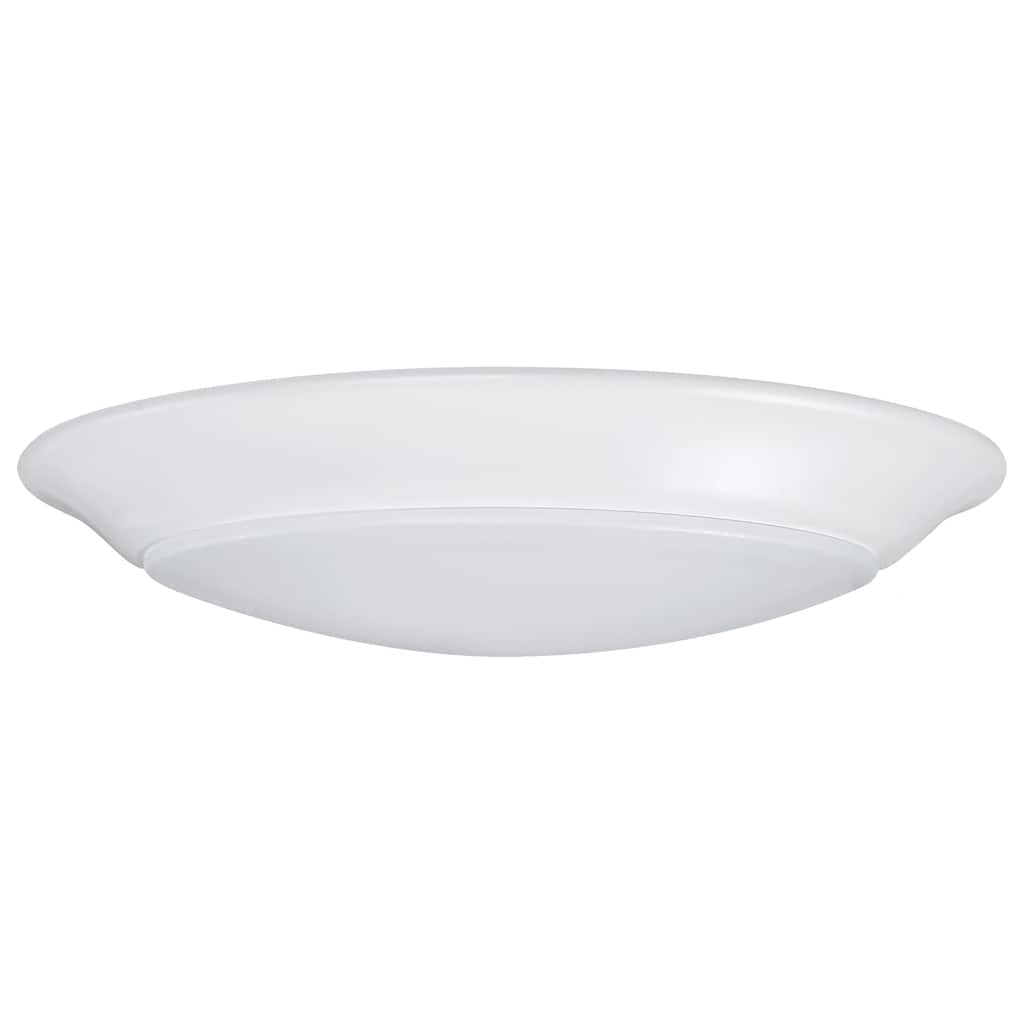 8W 7 in. LED Disk Light White Finish CCT Selectable