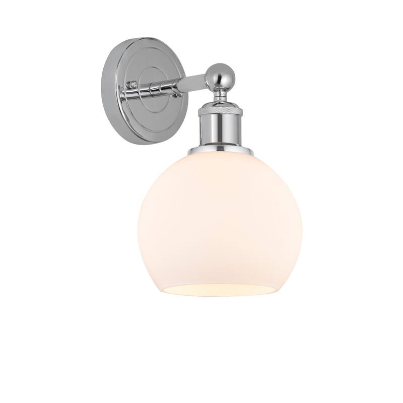 Innovations Lighting 616-1W-11-6 Athens Sconce Athens 11" Tall Wall - Polished Chrome / Matte White