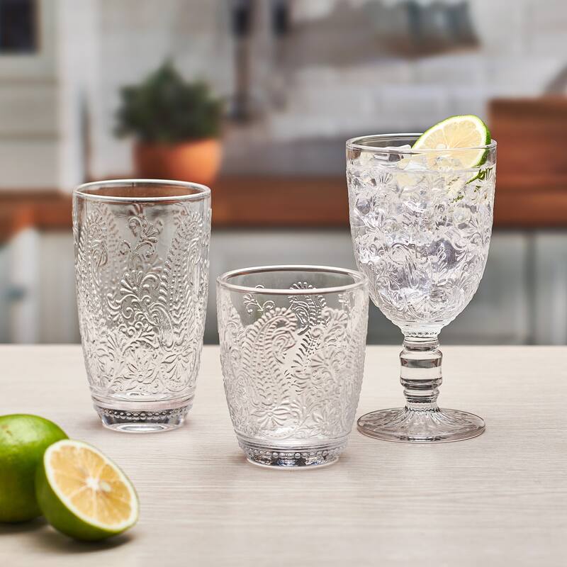 Fitz and Floyd Maddi Goblet 10Oz Clear Set of 4 N/A Bed Bath