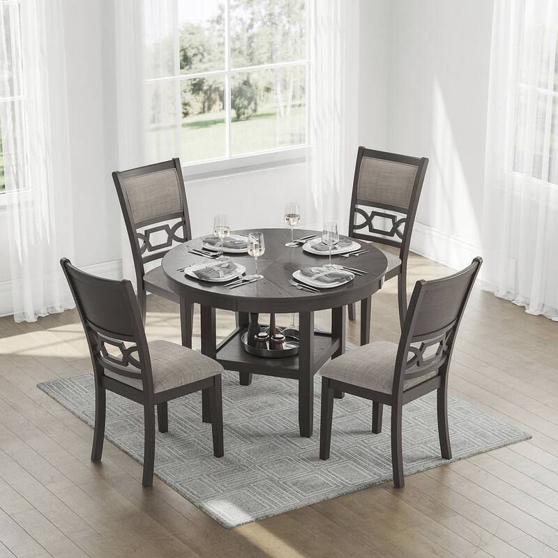 Signature Design by Ashley Langwest Dining Table and 4 Chairs (Set of 5)