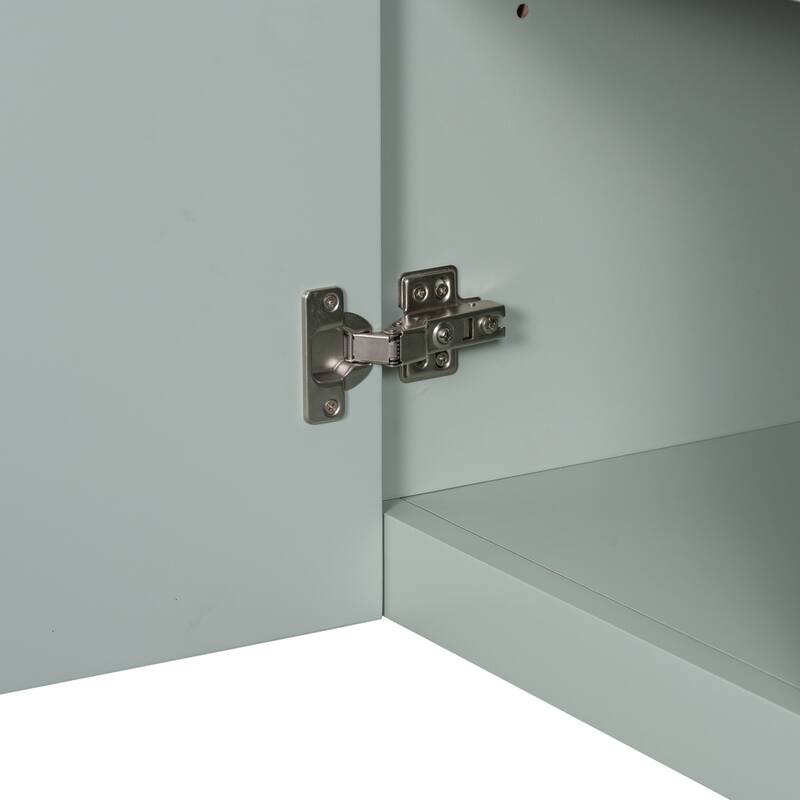 36" Black Bathroom Vanity Cabinet with Single Sink, Soft-Close Door, 3 Drawers, Waterproof Resin Sink