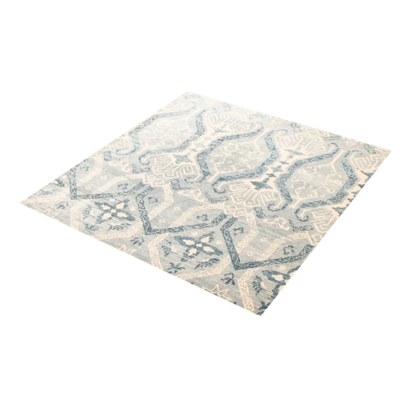 ECARPETGALLERY Hand-knotted Mystique Grey Wool Rug - 5' x 5' 2"