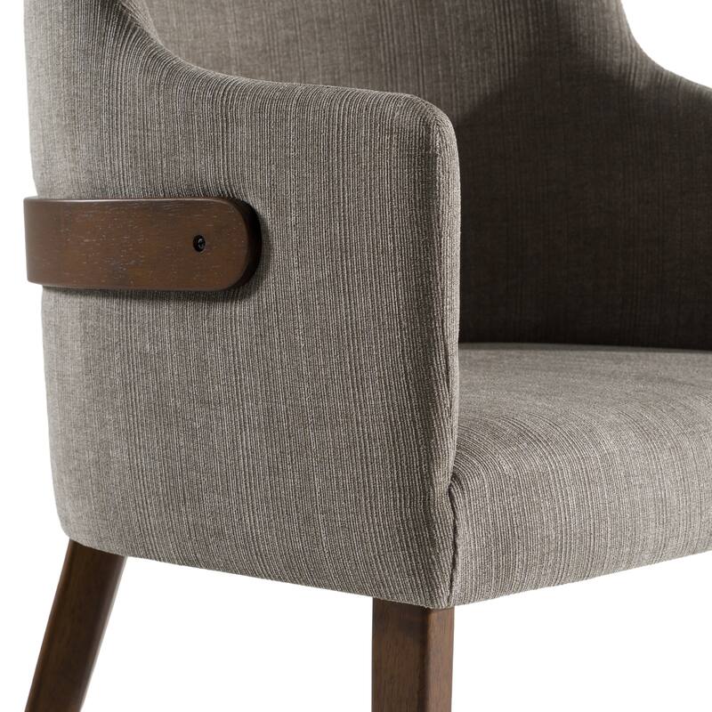 Modrest Jordan Modern Grey & Walnut Dining Chair (Set of 2)