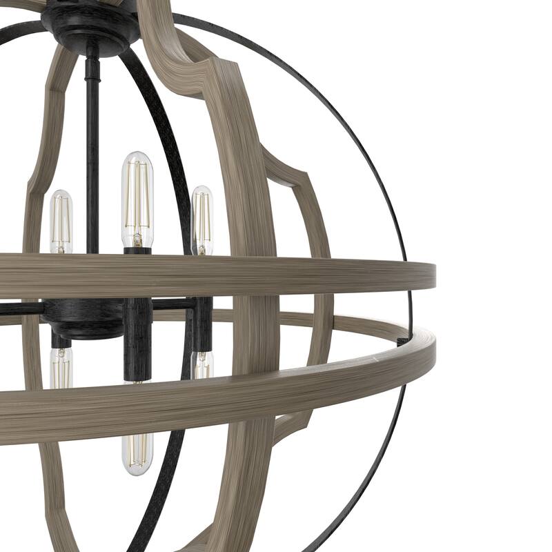 Hunter 25" Stone Creek 8-Light Pendant - Entry, Dining Room, Kitchen Island - Modern Farmhouse, Rustic, Transitional