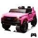 preview thumbnail 30 of 32, Baby Car 24V 2-Seater Truck Licensed Chevrolet Silverado Ride On Toy w/Parent Remote Control Pink