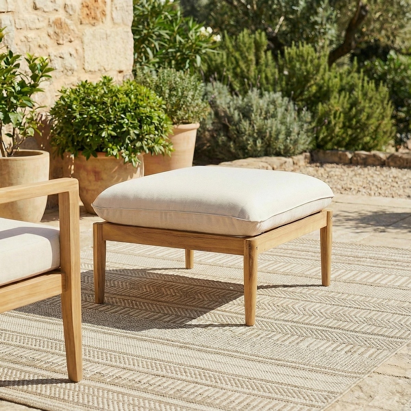 Christopher Knight Home - Terassi Outdoor Acacia Wood Ottoman with