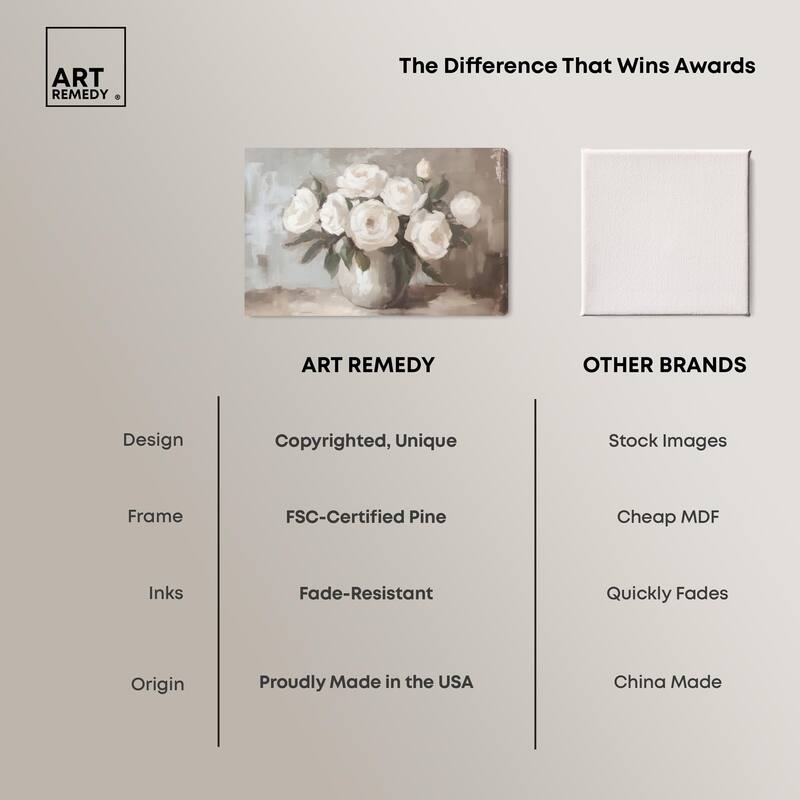 Creamy Cascade Cluster II Canvas by Art Remedy, Gallery Wrapped