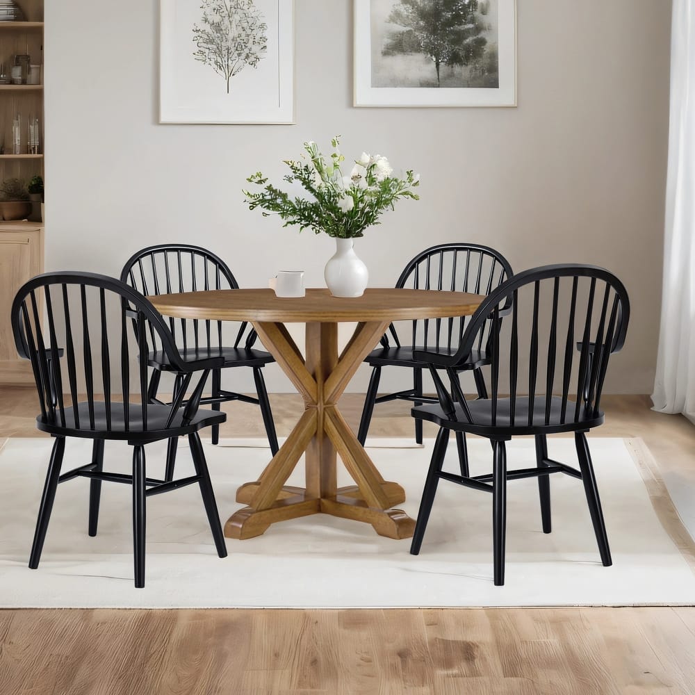 Farmhouse 20.7" Wide Windsor Back Arm Chair - 20.7"w x 21"d x 35.3"h