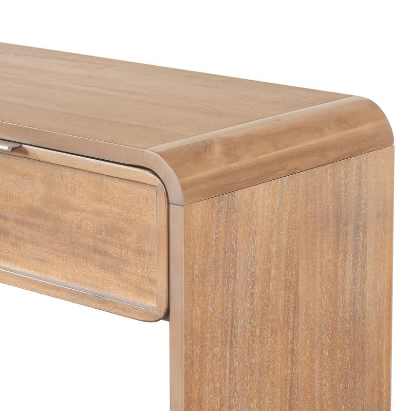 Christopher Knight Home - Alora Natural Acacia Console Table with 3 Drawers and Open Shelf for Living Room or Hallway Storage