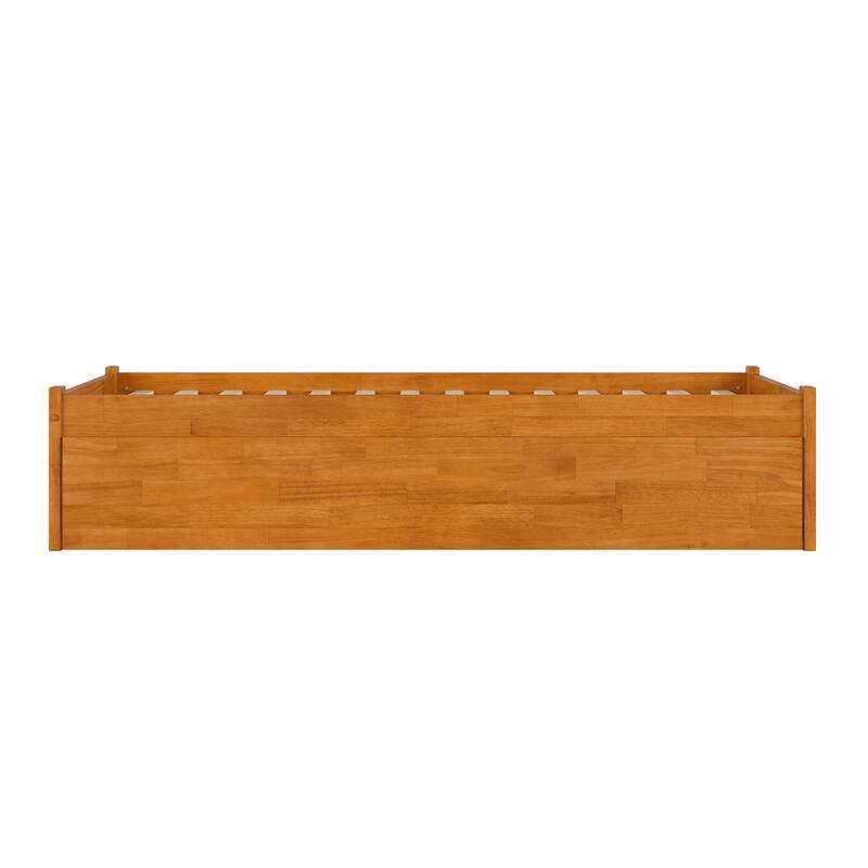 Concord Platform Bed with Footboard and Twin Trundle Bed