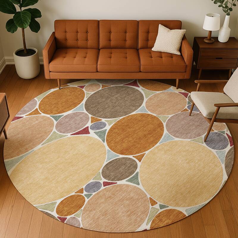 Machine Washable Indoor/ Outdoor Contemporary Rowan Chantille Rug