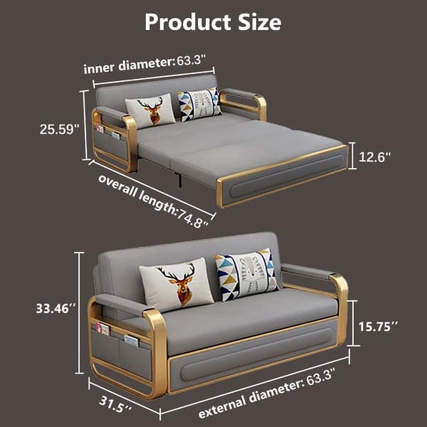 studio apartment futon folding bed storage solution