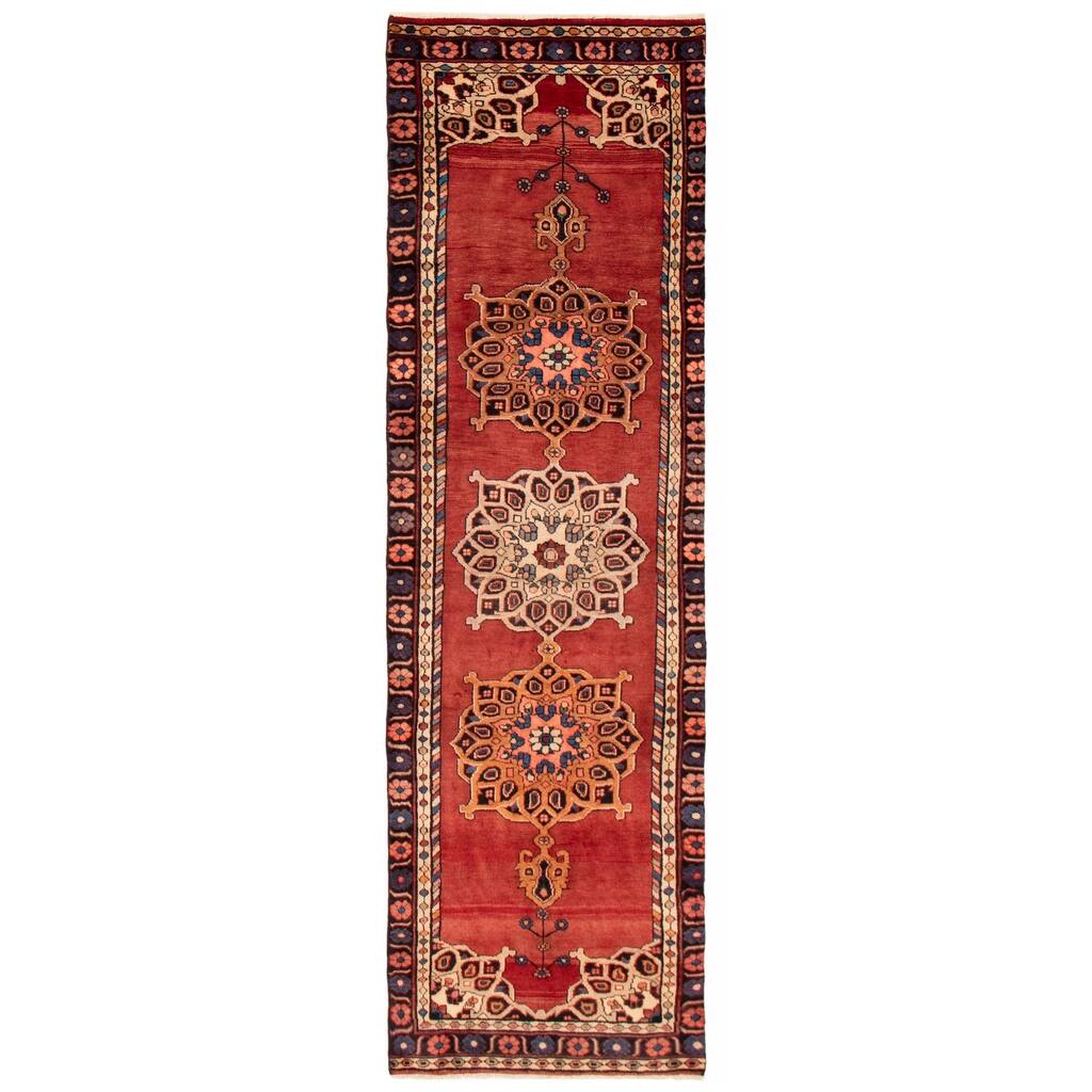 ECARPETGALLERY Hand-knotted Konya Anatolian Dark Copper Wool Rug - 3'2 x 10'6