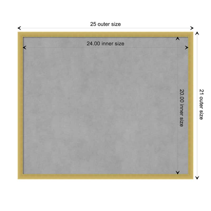Amanti Art Svelte Polished Gold Framed Magnetic Board - Board Size 24x20