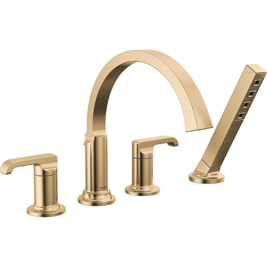 Delta T4788-LHP Tetra Deck Mounted Roman Tub Filler with Built-In