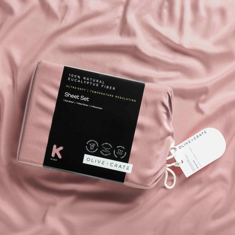 Luxury 100 Tencel Eucalyptus King Sheets Set, 4PC Soft Cooling Bed Sheets, Deep Pocket to 18